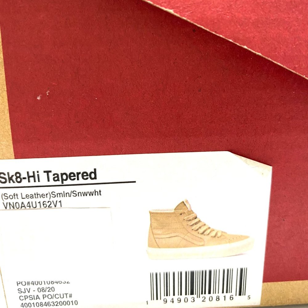 💖MEGA SALE💖Vans Sk8-Hi Tapered Soft Leather High Top Beige Men's VN0A4U162V1 - Picture 7 of 8